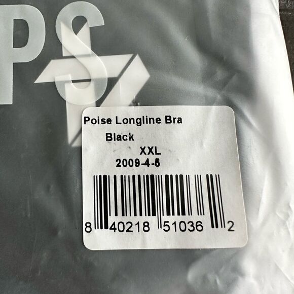 NWT FourLaps Women’s Poise Long Line Sports Bra - Black XXL - Picture 4 of 12